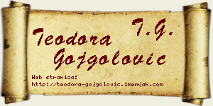 Teodora Gojgolović vizit kartica